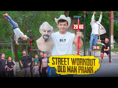 Alisher Style – 20kg Old Man with a Cane Street Workout Prank 