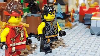 Lego Ninjago Dragons Rising: Cole and Kai VS Wolf Mask warriors and Cinder