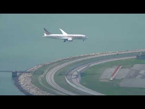 Hong Kong Airport with ATC Ethiopian and Asiana 747