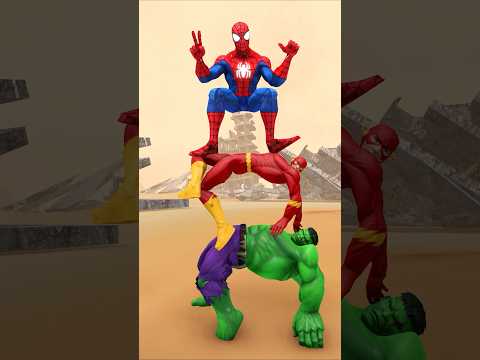 Who is Stronger? Spider-man vs Venom, Hulk, The Flash #gta #spiderman #funnyvideo #homemaranha