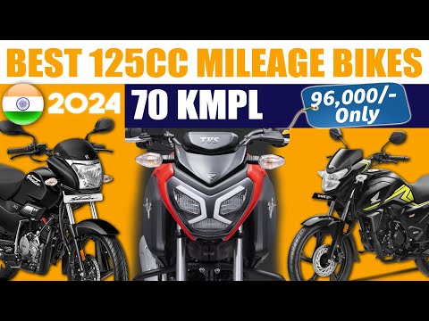 Best 125CC Mileage Bikes of 2024 - 70 Kmpl?😮 | Top 5 Motorcycles Under 1 Lakh || Hindi