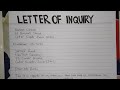 Inquiry Letters and Professional Communication