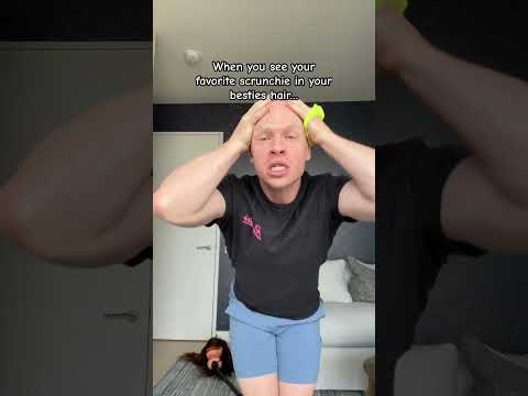 CAN YOU BELIEVE SHE TOOK MY HAIR SCRUNCHIE? #hair #hairstyle #youtubeshorts #shorts