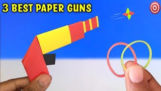 3 Best pen gun , how to make paper blow gun , Easiest pen and rubberband gun