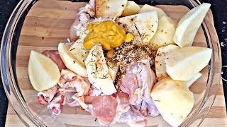 RÁPIDO E FÁCIL DE FAZER FRANGO COM BATATAS ASSADO NO FORNO | receitas fáceis e rápidas 