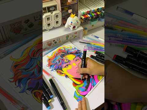 4 cách sử dụng marker gốc cồn hay ho #vanphongpham #anime #painting #art #drawing #study