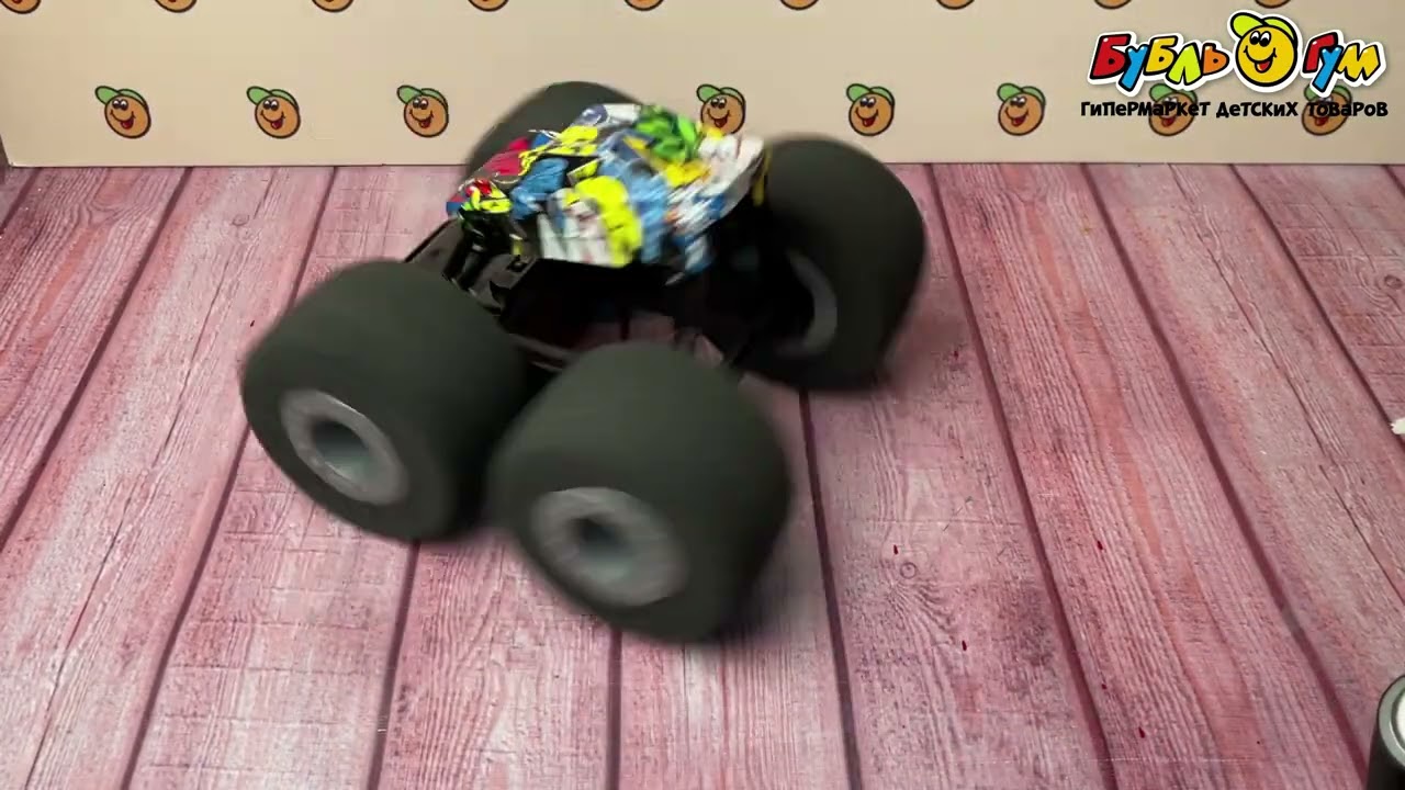 Джип Stunt Truck Бигфут трюковой р/у поворот на 360 - видео