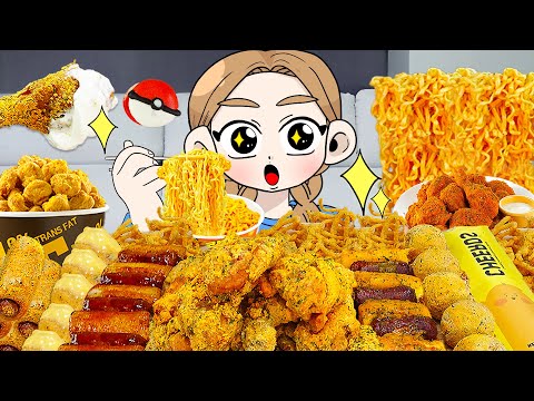 HIU 하이유 Animation |  MUKBANG BHC FRIED CHICKEN BBURINKLE🍗 하이툰