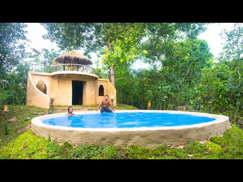 We Build The Most Epic Jungle Swimming Pool Villa by Hand