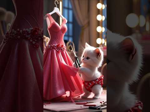 💇‍♀️🔥💔 Kitten Cut His Mom’s Dress by Mistake… and Sparked a Glow-Up