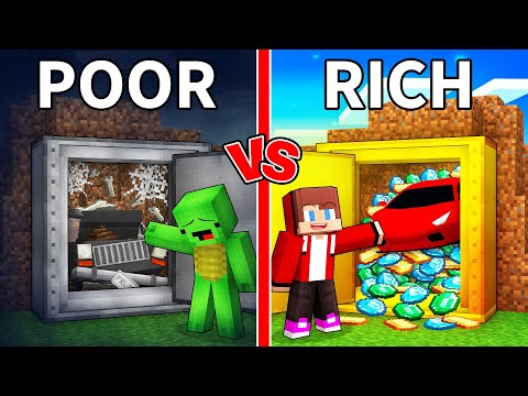 Mikey & JJ Found POOR and RICH Secret Bunker in Minecraft (Maizen)