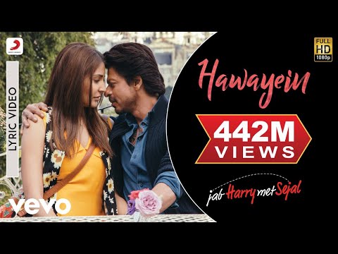 Hawayein - Official Lyric Video | Anushka | Shah Rukh | Pritam | Arijit