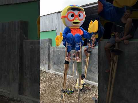 lucu jangkungan costum pororo #shorts
