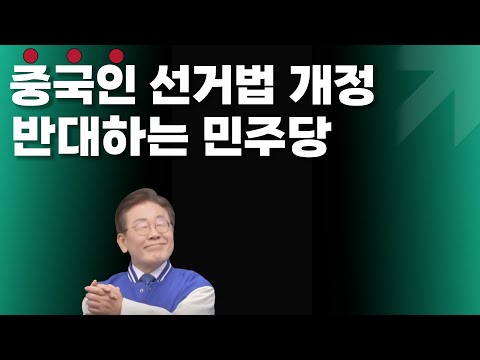 중국인 투표 선거법 개정 절대 반대하는 민주당