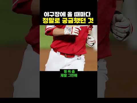 야구장에 올 때마다 정말 궁금했던 거
