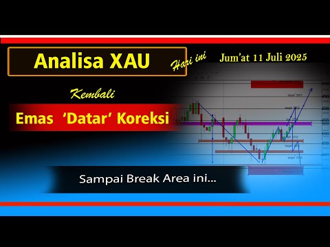 Gagal Membentuk Higher High Baru, Emas Cenderung Datar Koreksi Hingga Break Area ini, XAU 11 Jul '25