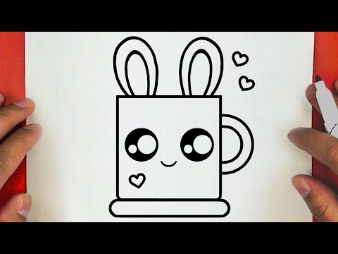 كيف ترسم كوب قهوة كيوت وسهل خطوة بخطوة / رسم سهل / تعليم الرسم للمبتدئين || Cute Coffee Cup Drawing