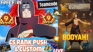 🔴[Live]New CS/BR Custom 🚀+ Serious Rank Push 🤯💫 After Long 🕒🔥 #freefire #classylive #nonstop