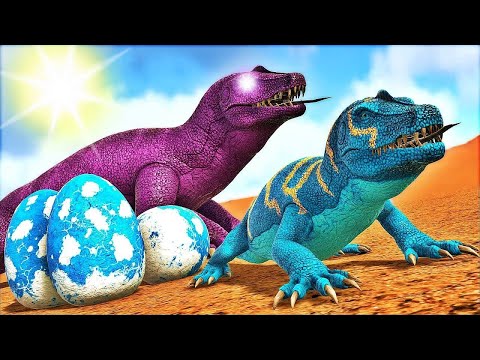 A História do Corajoso MEGALANIA Azul! Uma Nova Aventura! ARK DINOSSAUROS