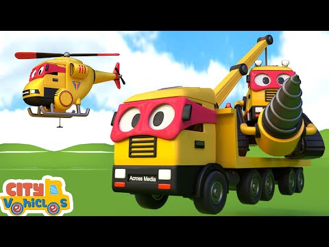 Super ladder truck and dump truck re-build  Bee Hive- bulldozer, dump truck and Excavator for kids.