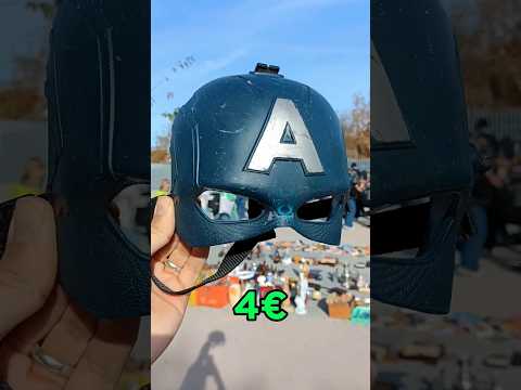 Repinto este Casco de juguete del Capitán América que compré en el mercadillo