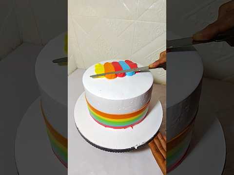 2 kg Rainbow 🌈 Cake Design #shorts#feed#tending#cake#virals#video
