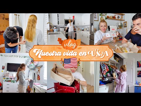 🇺🇸 Mi nueva RUTINA 🏡 Lo hice 😄 mi marido me corta el pelo! 💇‍♀️  Nuestra vida en USA | VLOGS DIARIOS