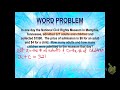 Solving Systems of Linear Equations in Word Problems