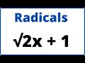 Solving Equations Involving Radicals