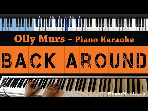 Olly Murs – Back Around – LOWER Key (Piano Karaoke / Sing Along)