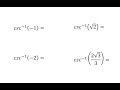 Inverse Cosecant Function Problems