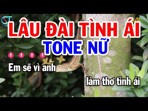 Karaoke Lâu Đài Tình Ái Tone Nữ ( C ) Nhạc Sống Mới || Karaoke Tuấn Kiệt