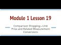 Comparing Rates and Unit Rates