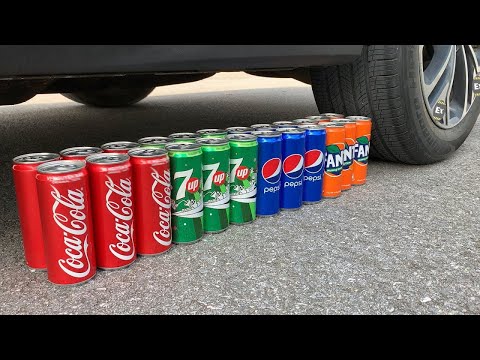 Crushing Crunchy & Soft Things by Car! EXPERIMENT  Car vs ORBEEZ, Coca Cola, Fanta, Mirinda Balloon