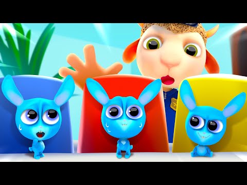 Little Rabbits vs Police Officer | Funny Animated Cartoon for Kids + Songs |  Dolly and Friends 3D