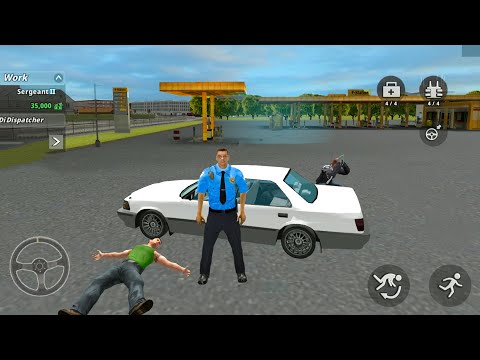 White Mercedes Car in Traffic Police Cop Simulator - Sheriff Officer 9 - Android Gameplay