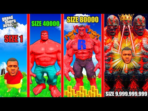 Franklin upgrade the STRONGEST HULK GOLD LAVA TITAN ever in GTA 5