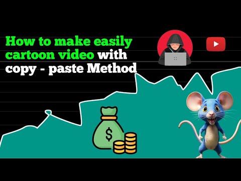 🤩How to make easily cartoon video with copy - paste Method #youtubeguru #youtubechannel