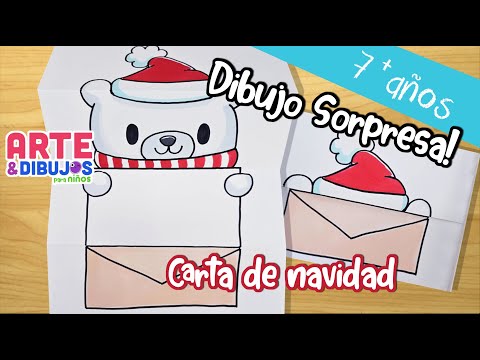 Como dibujar una CARTA NAVIDEÑA | DIBUJO SORPRESA | Arte y Dibujos para Niños