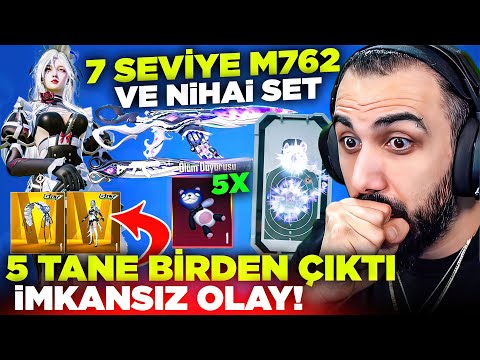 YENİ NİHAİ SET VE 7 SEVİYE CELLAT M762 GELDİ!! 😱 5 PARÇA BİRDEN VERDİ İMKANSIZ OLAY! | PUBG MOBILE