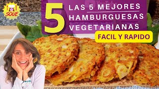 🍔🌱 LAS 5 MEJORES HAMBURGUESAS VEGETARIANAS 🤩 ¡MÁS RICAS QUE LAS DE CARNE!