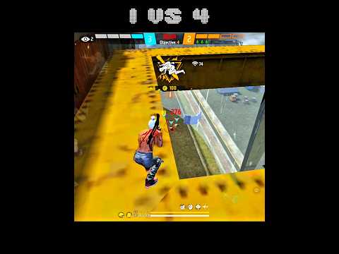 1 VS 4 😈 I AM BACK #freefire #garenafreefire #shorts