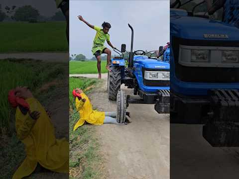 The tractor came to its feet and lifted it.