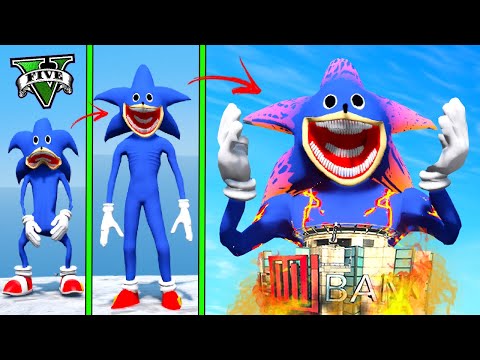 ATUALIZEI o DINO SHIN SONIC FRACO até o DINO SHIN SONIC NÍVEL DEUS no GTA 5 !