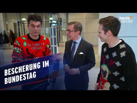 Fabian und Lutz bringen Weihnachtsstimmung in den Bundestag! | heute-show