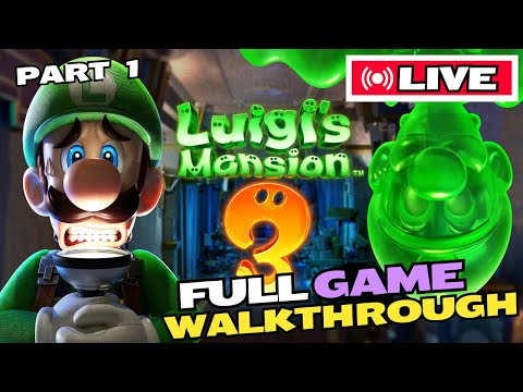Luigi's Mansion 3 | LIVE |  Full Game Walkthrough PART 1 #luigismansion3