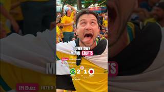 Brazil Fans ERUPT in Downtown Miami After Beating Japan! 🇧🇷