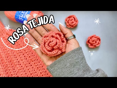 Rosas Tejidas Muy Fácil| Tutorial Hebras Crochet