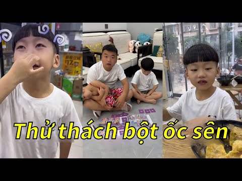 Tiểu Bảo thách ăn mì ốc và sư tử! Bạn đã bao giờ ăn nó chưa? #mì ốc