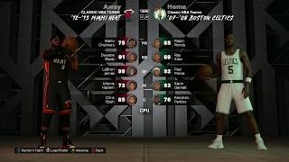 NBA 2K26 - 2012–13 Miami Heat @ 2007–08 Boston Celtics - Full Game Simulation